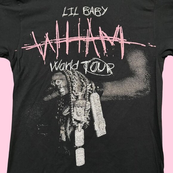 Lil Baby Wham Album World Tour Hip-Hop Tee M - Picture 2 of 4